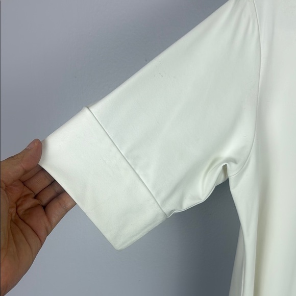 Sympli The Best White Fitted 3/4 Sleeve Top Size 12 - Picture 4 of 8